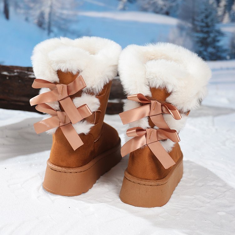 Fur-lined Leather Boots