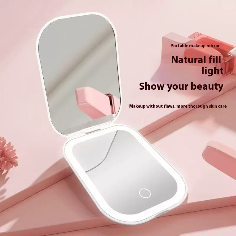 Ultra-Thin Foldable Lighted Makeup Mirror