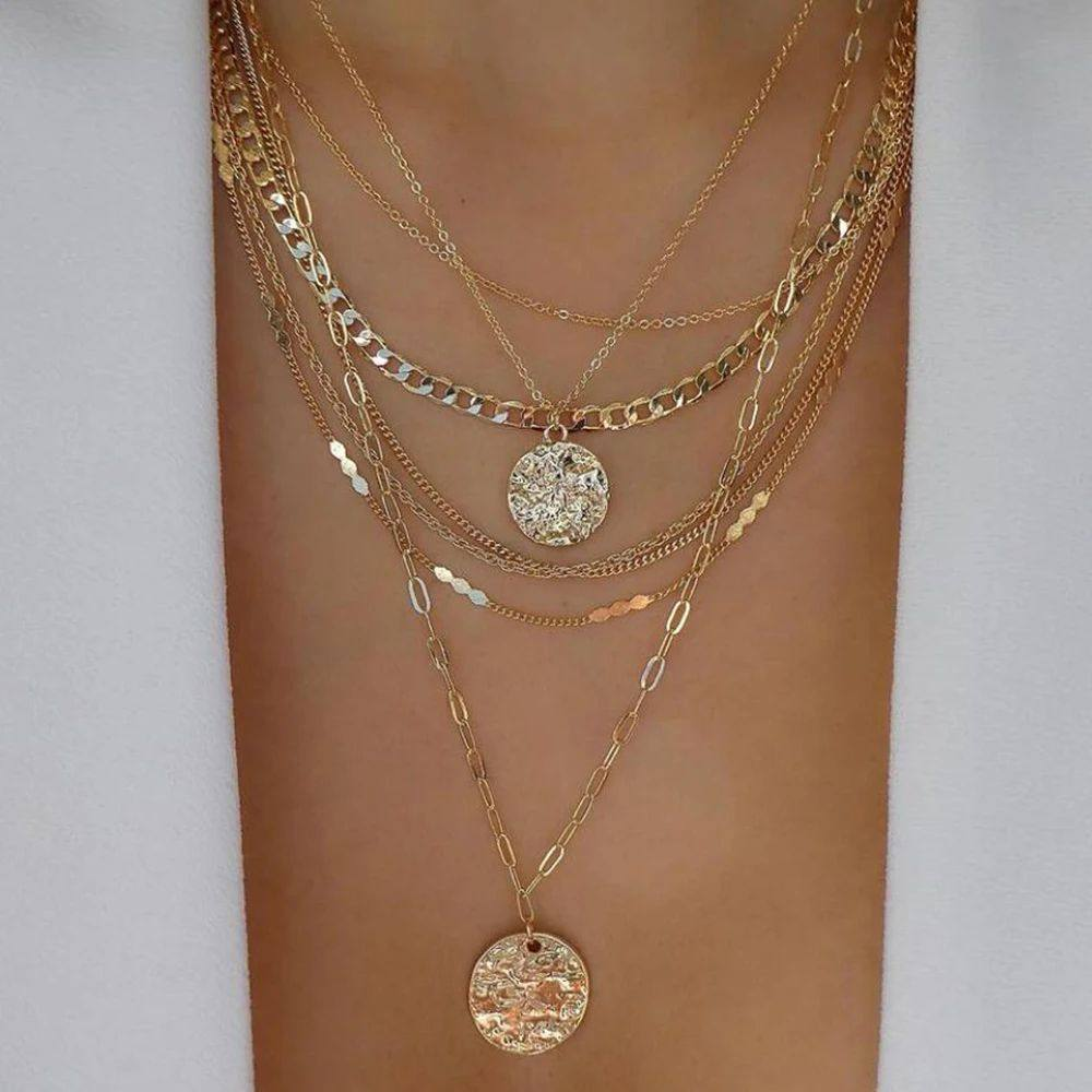 Gold Titanium Steel Necklace