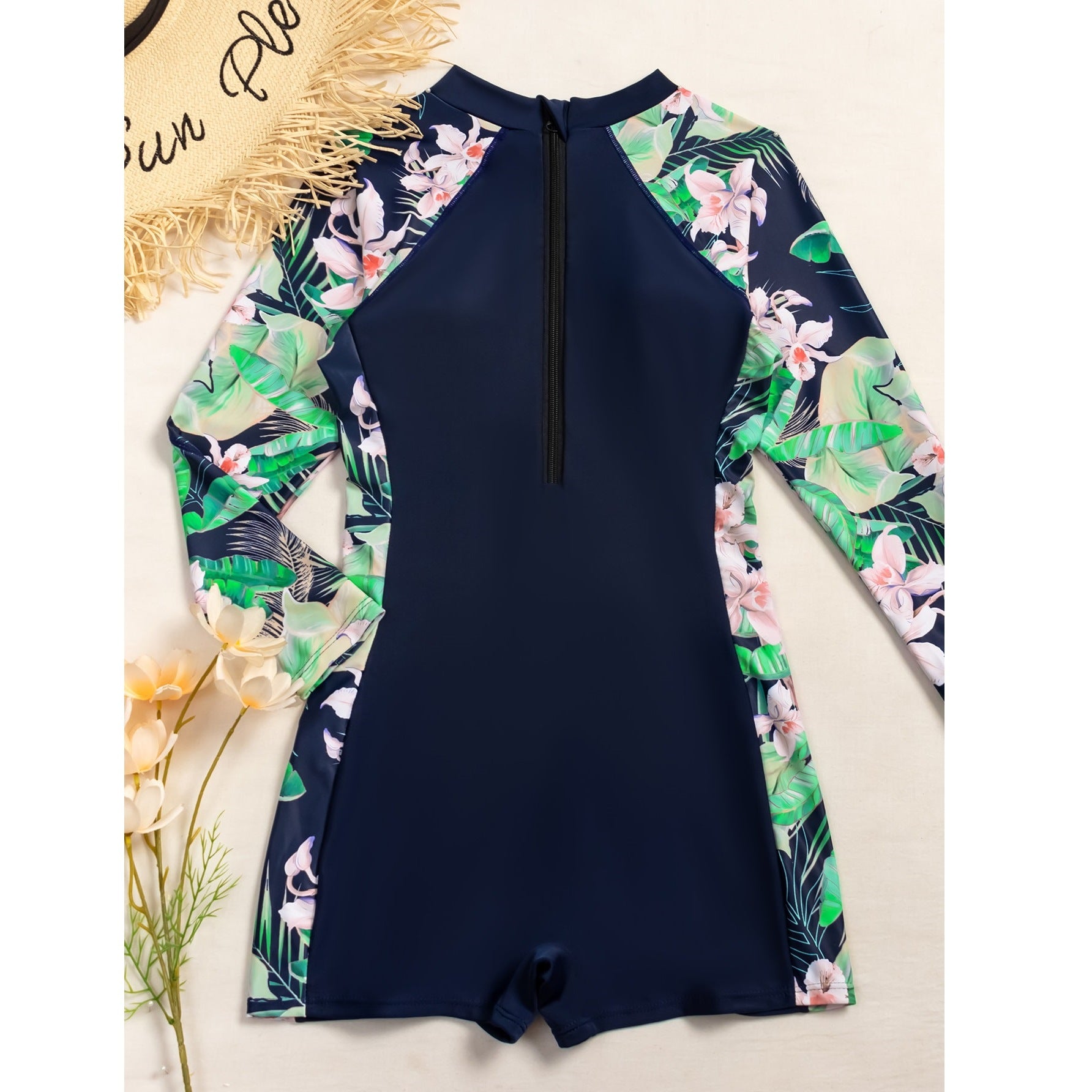Slimming Long-Sleeved One-Piece Swimsuit