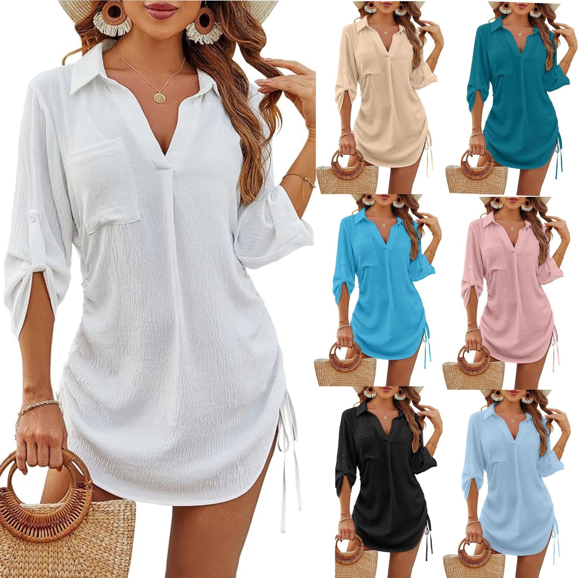 Breezy Drawstring Relaxed Fit Shirt