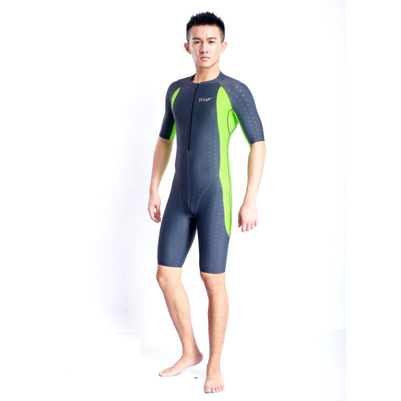 Shark Print One-Piece Short Sleeve Quick-Dry