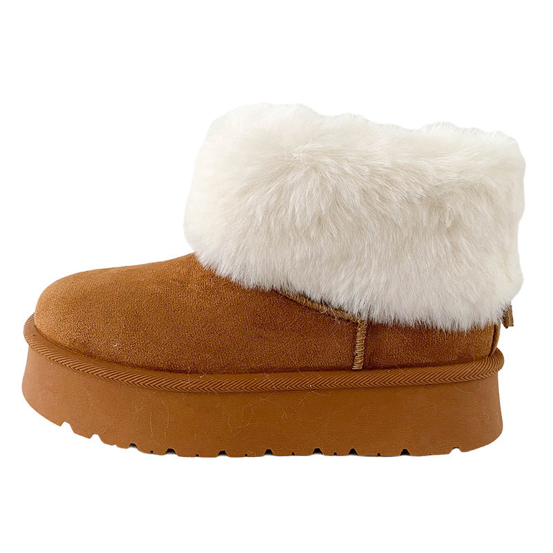 Slip-On Suede Snow Boots