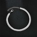 Double Layer Fishbone Chain Anklet
