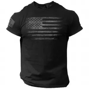 American Flag Print Short-Sleeve Tee