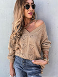 Hollow-Out Knit Sweater