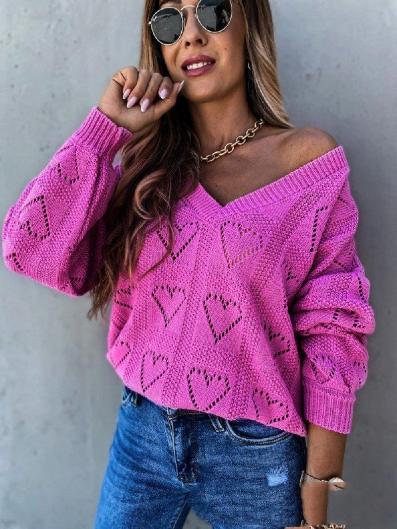 Hollow-Out Knit Sweater
