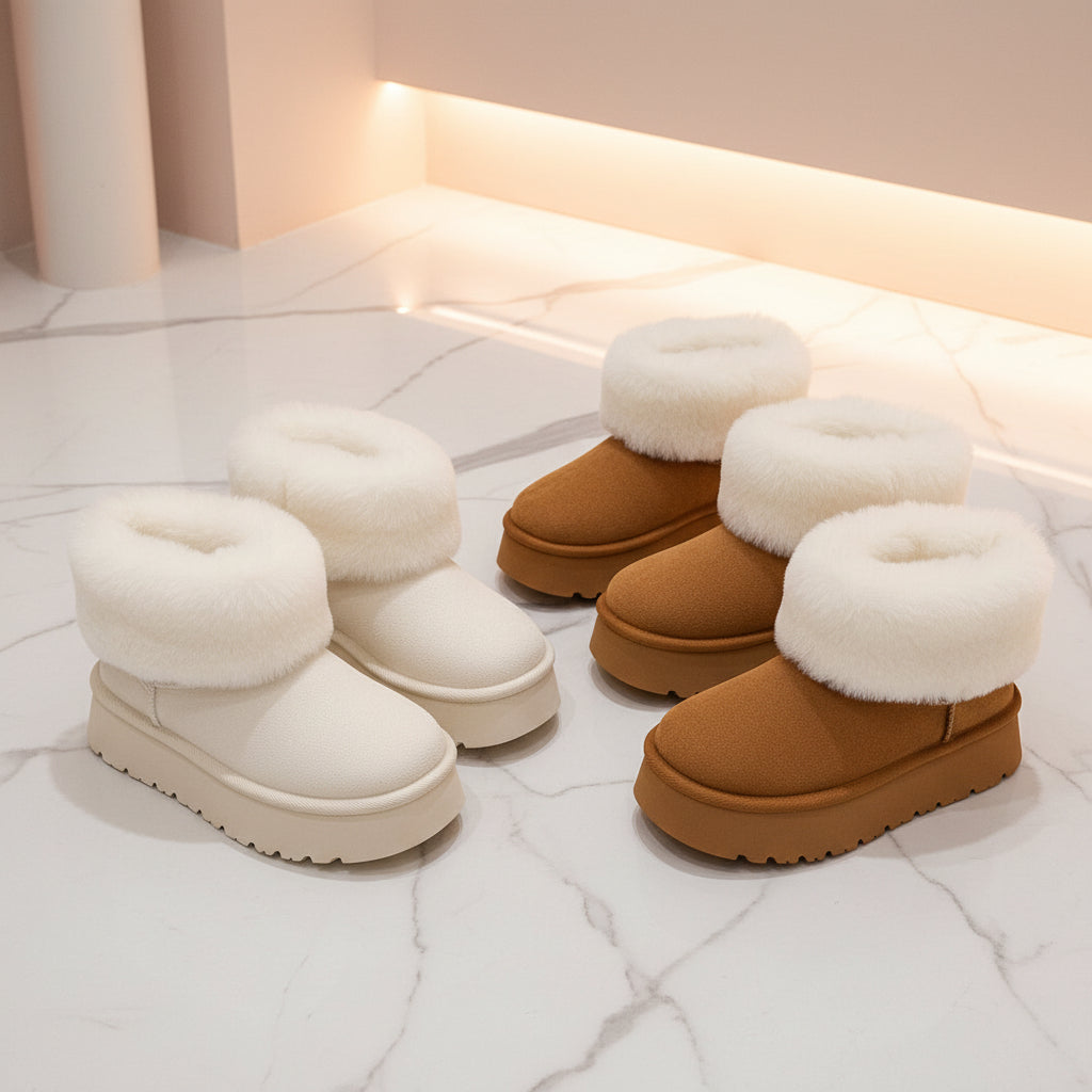 Slip-On Suede Snow Boots