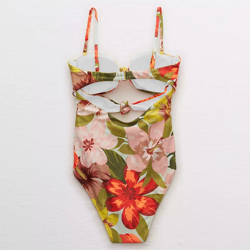 Sun Protection Printed Swimsuit Set