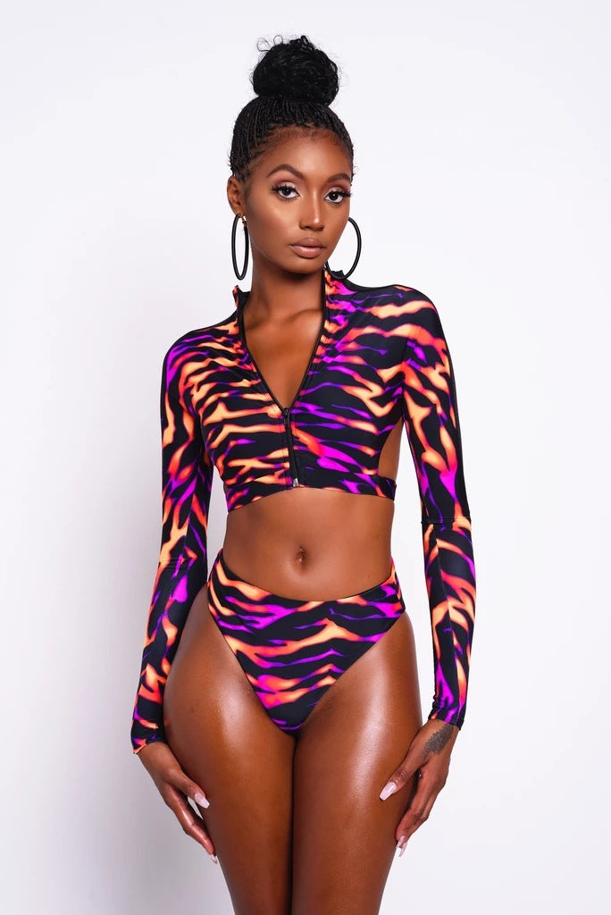 Two-Piece Long Sleeve Swimsuit