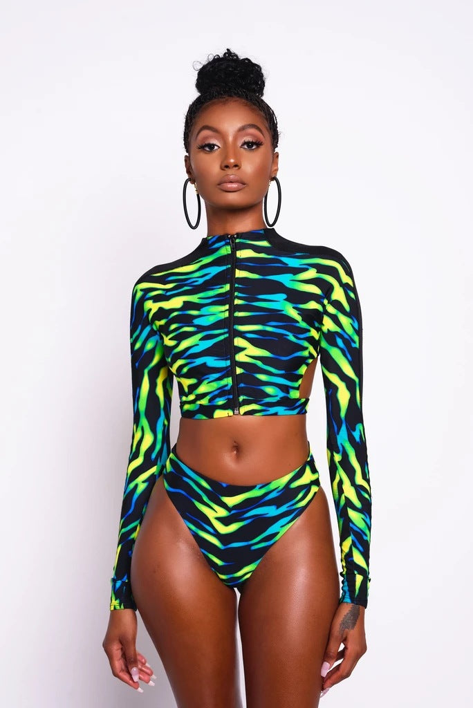 Two-Piece Long Sleeve Swimsuit