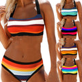 Tropical Tube Top Bikini Set