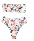 High-Waist Tube Top Bikini