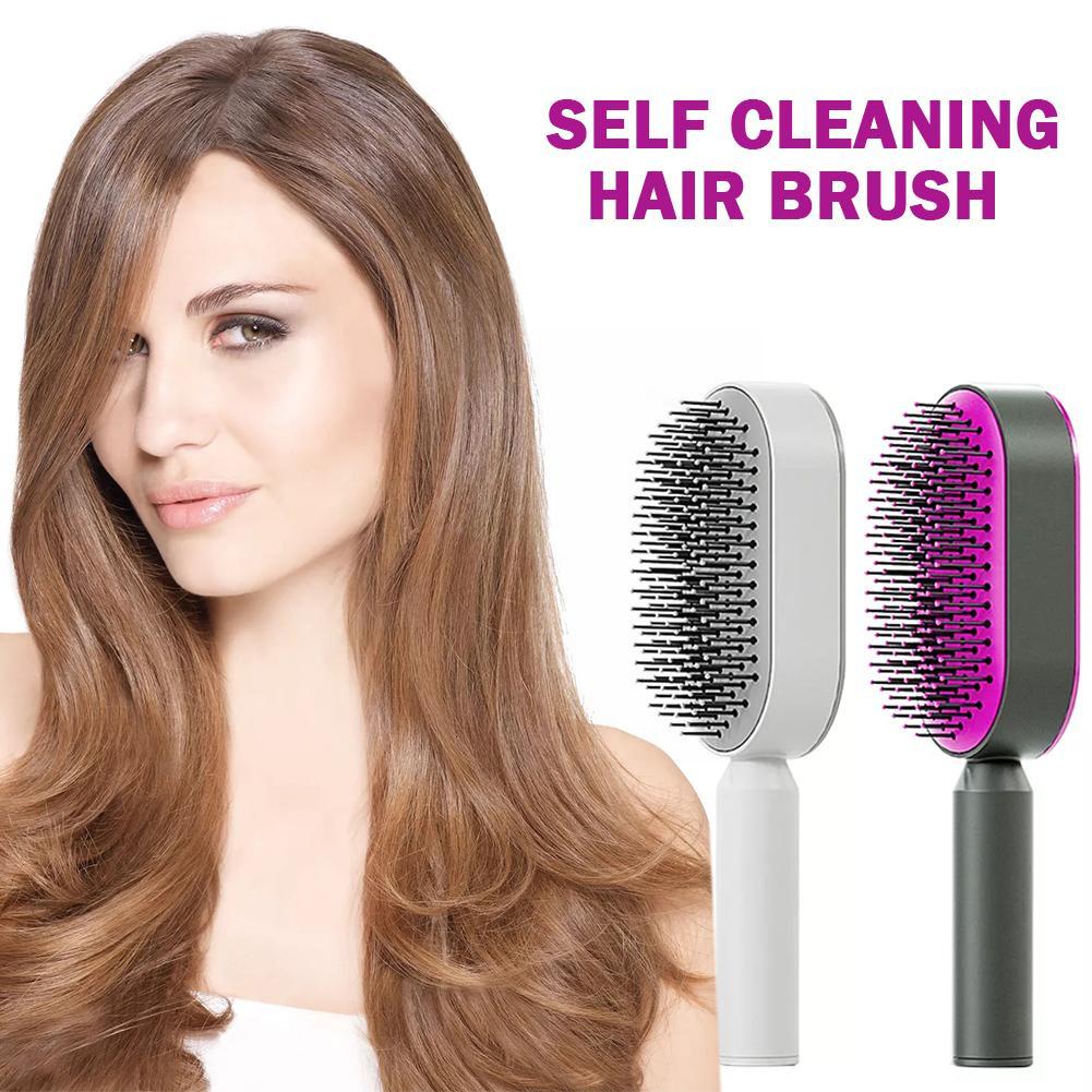 Self-Cleaning 3D Hairbrush