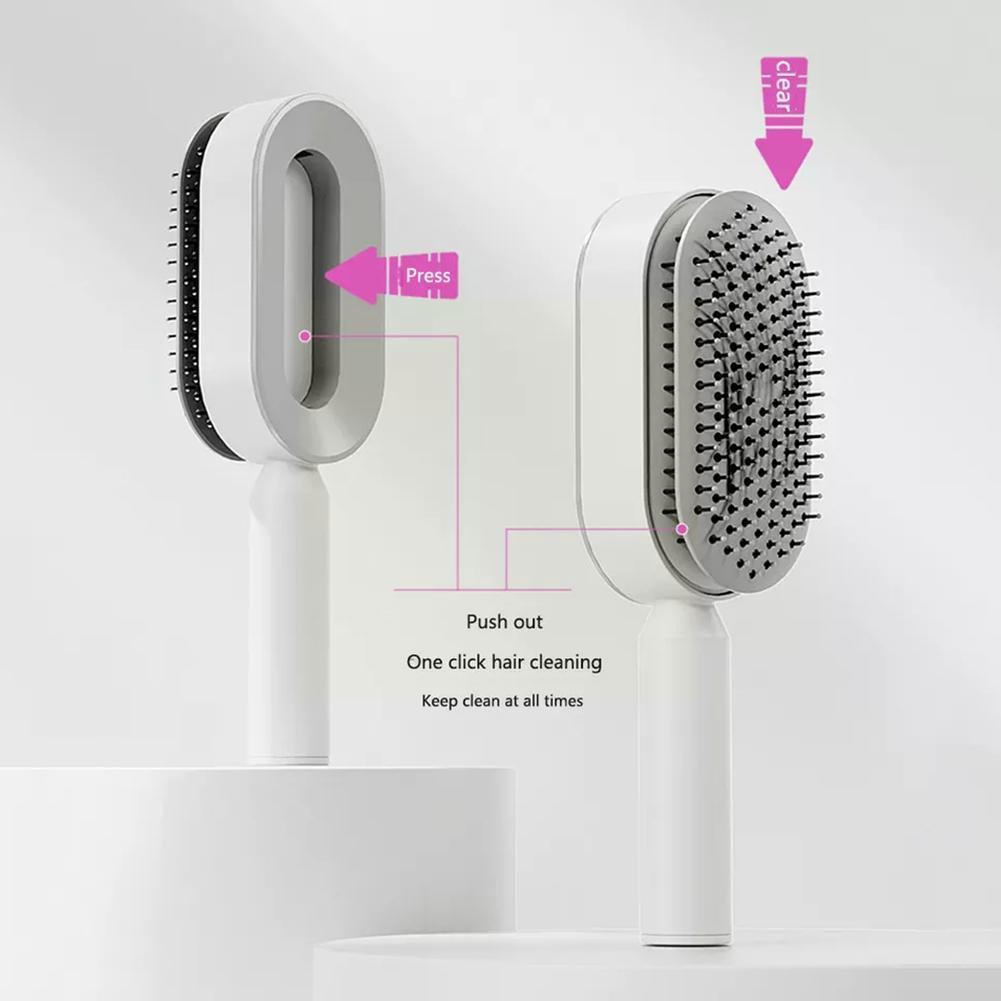 Self-Cleaning 3D Hairbrush