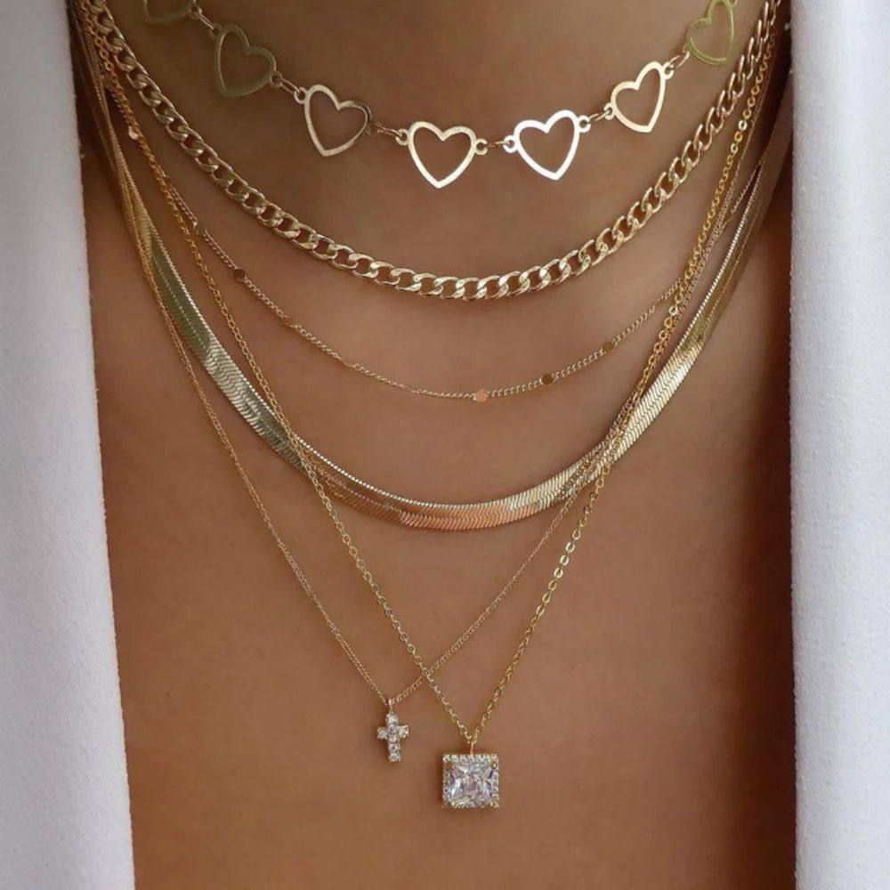 Gold Titanium Steel Necklace