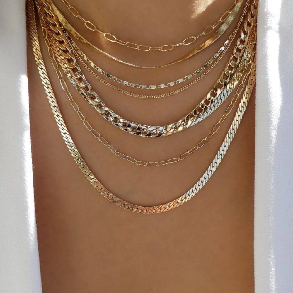 Gold Titanium Steel Necklace