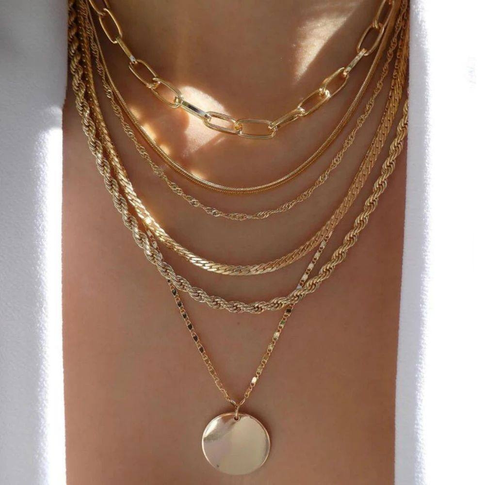 Gold Titanium Steel Necklace