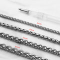 Men's Silver Titanium Steel Chain Necklace