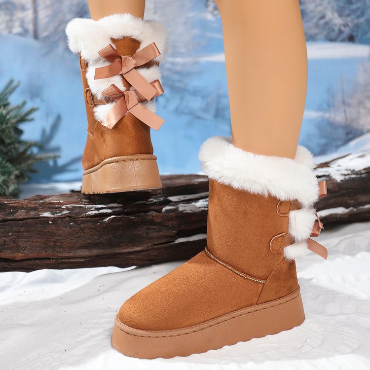 Fur-lined Leather Boots