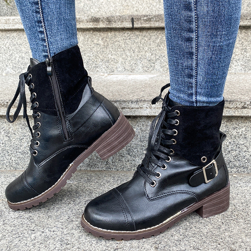 Lace-Up Ankle Boots