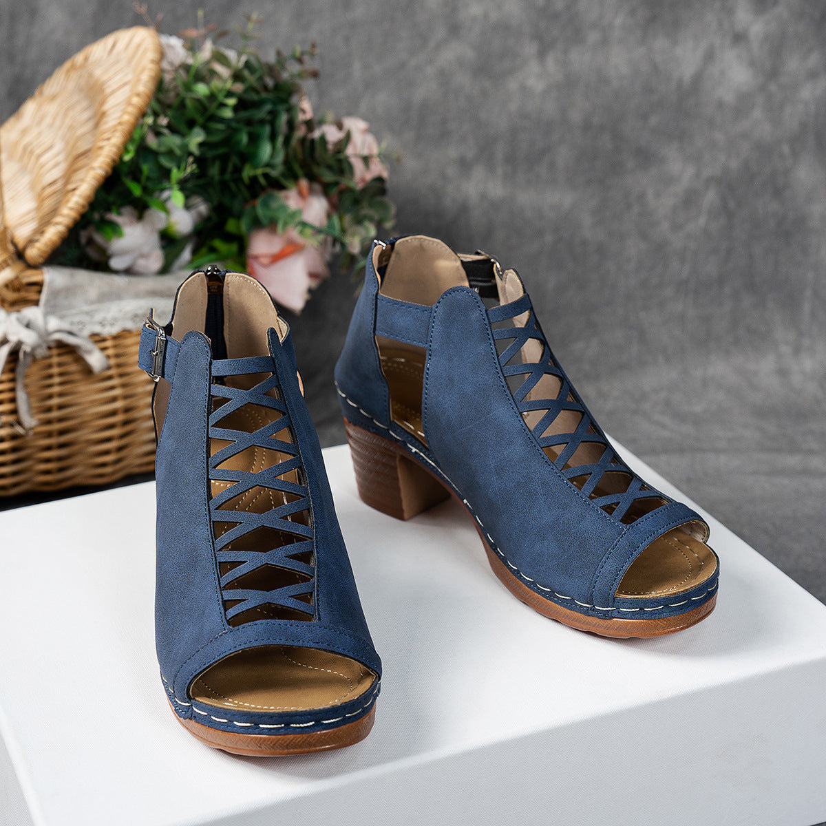 Open-Toe High Heel Sandals