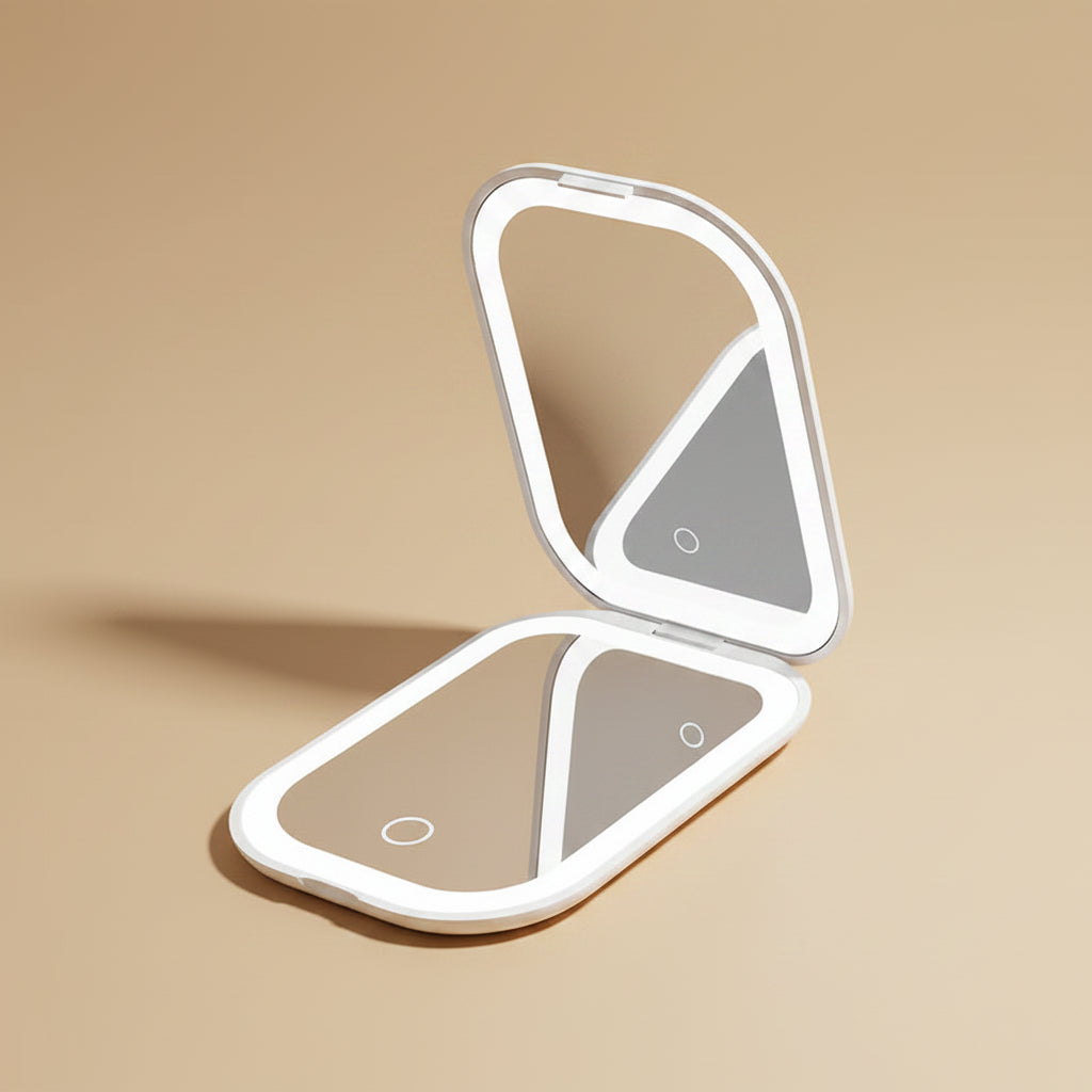 Ultra-Thin Foldable Lighted Makeup Mirror