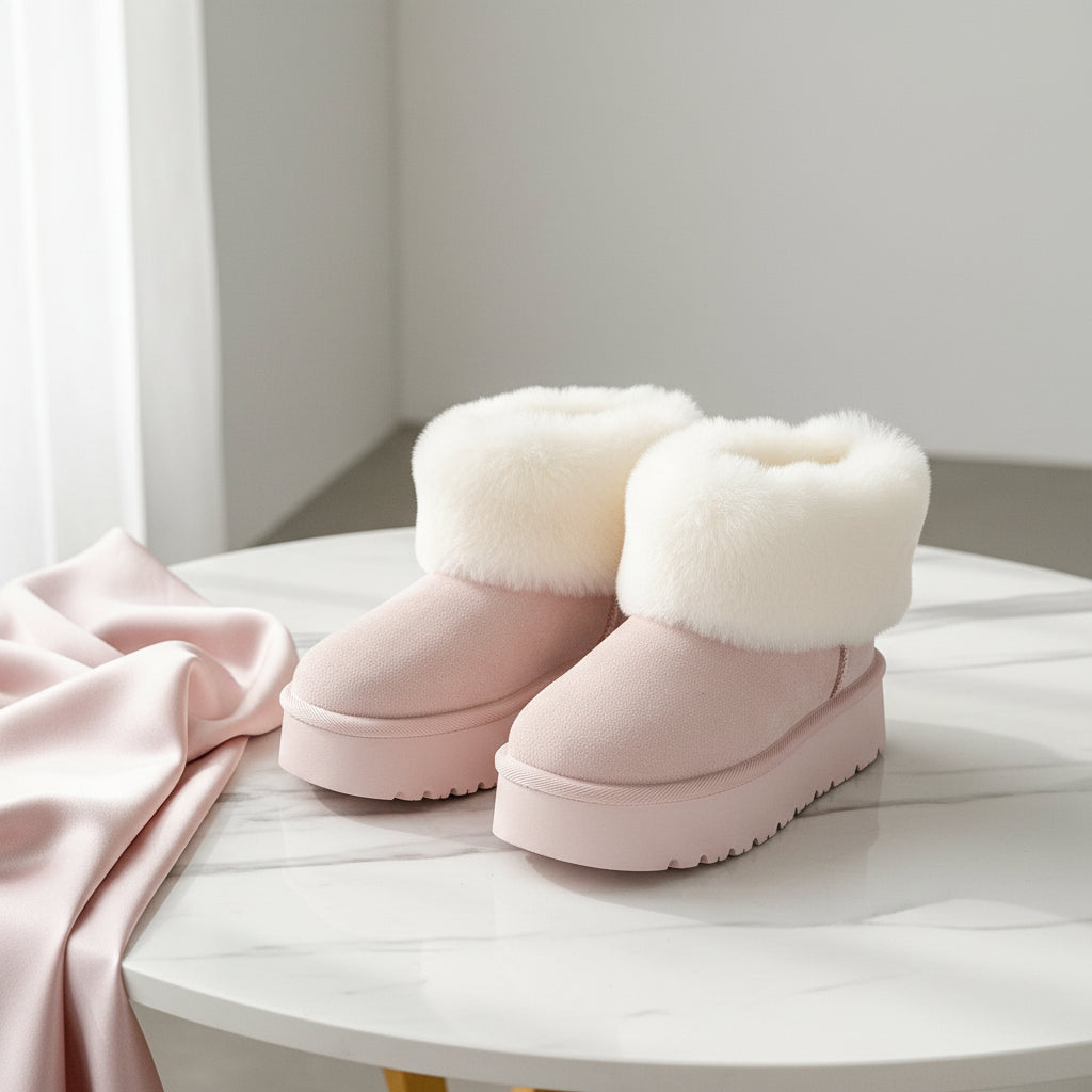 Slip-On Suede Snow Boots