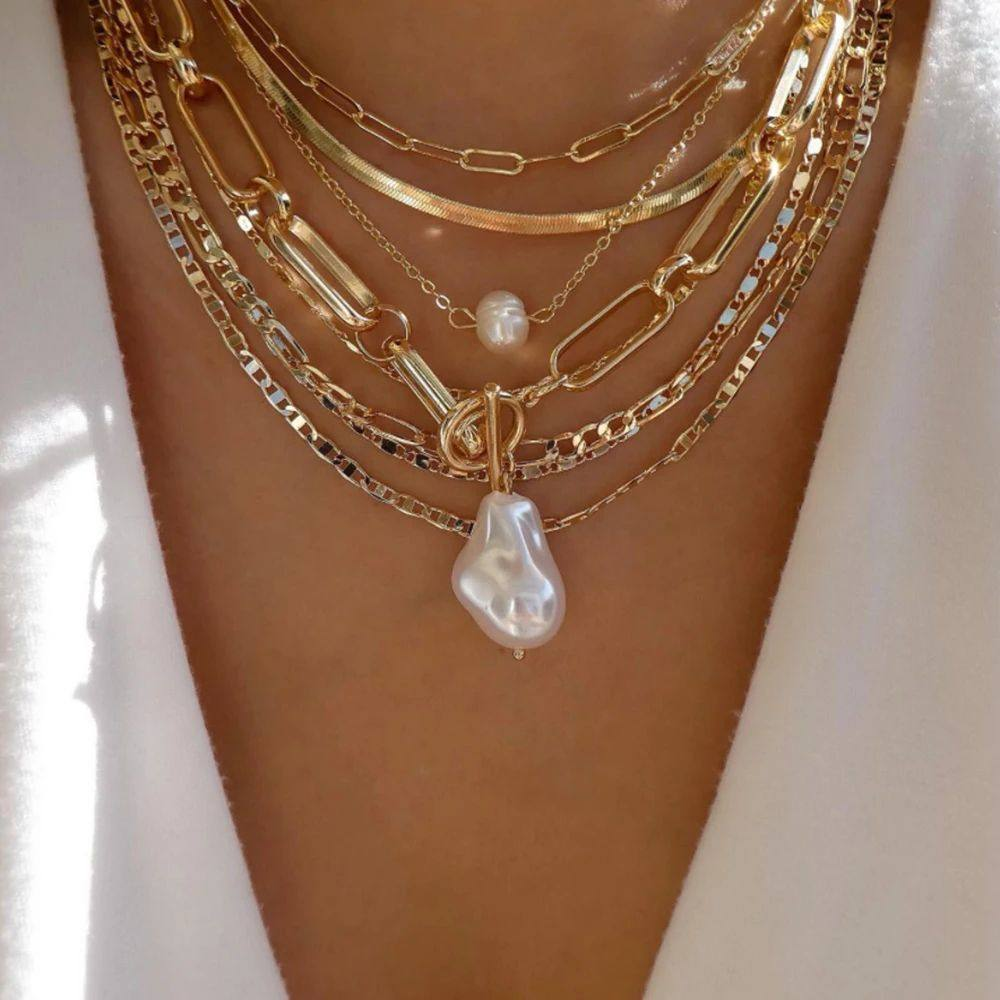 Gold Titanium Steel Necklace