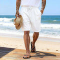 Cotton Linen Drawstring Shorts