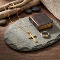 Gold Cross Sterling Silver Necklace