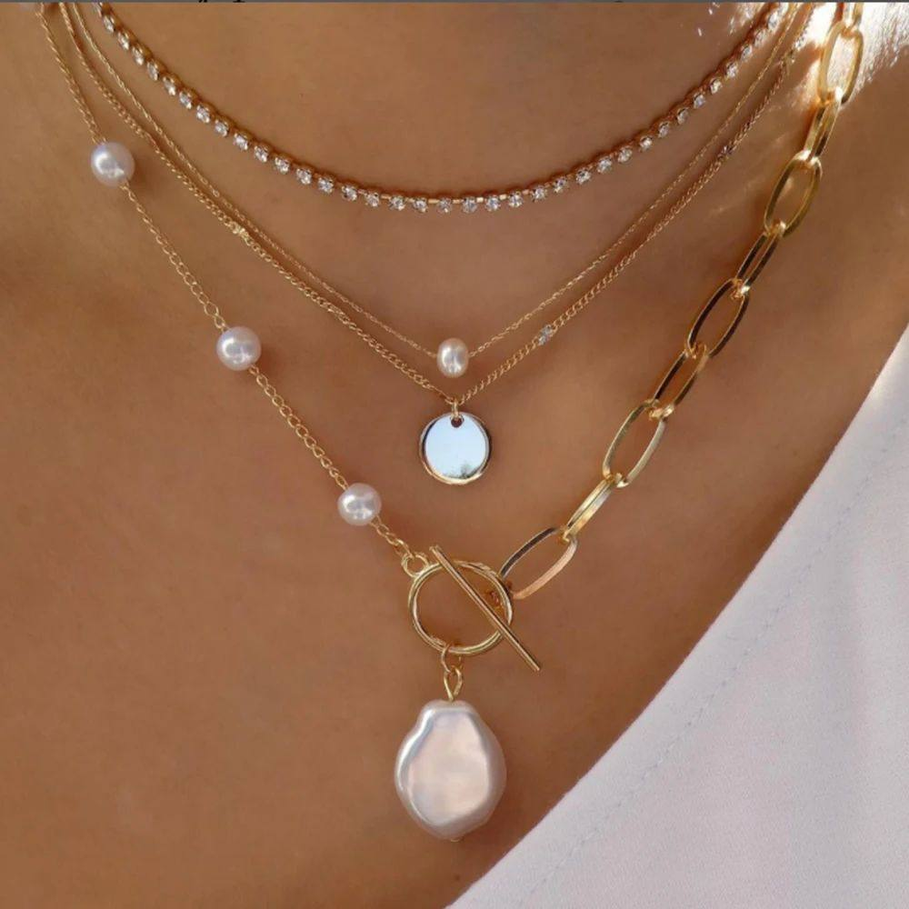 Gold Titanium Steel Necklace