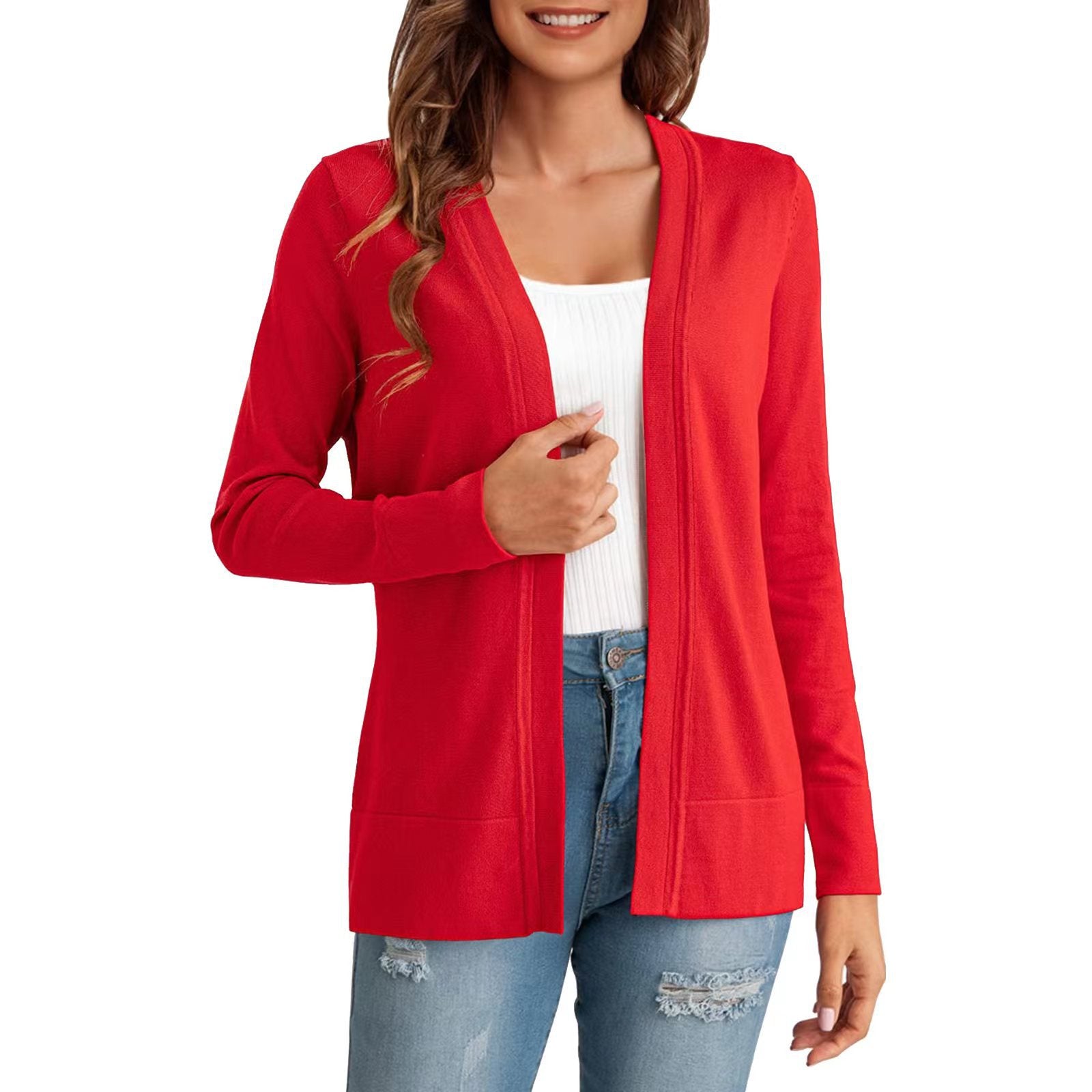 Casual Long Sleeve Knitted Cardigan