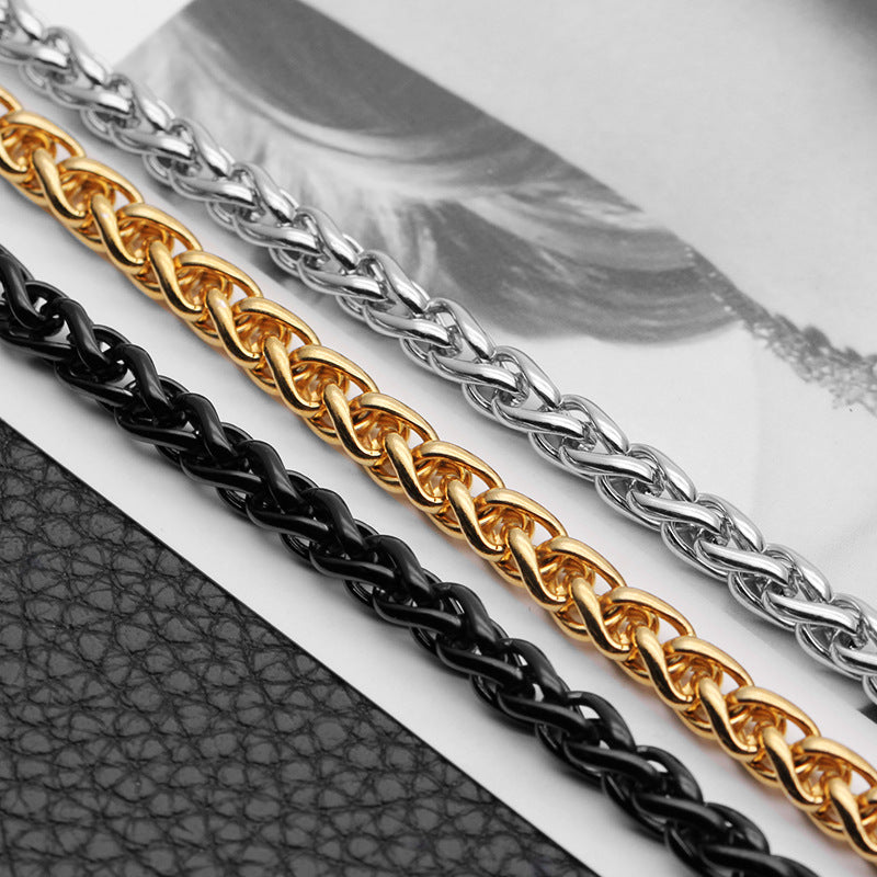 Men's Silver Titanium Steel Chain Necklace