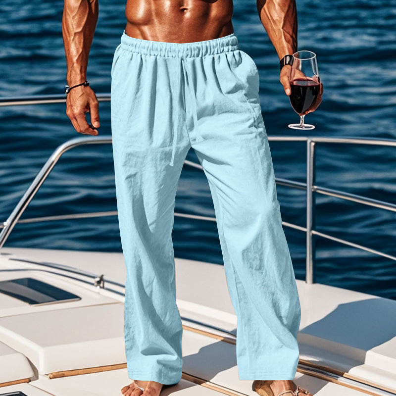 Linen Relaxed Straight Pants