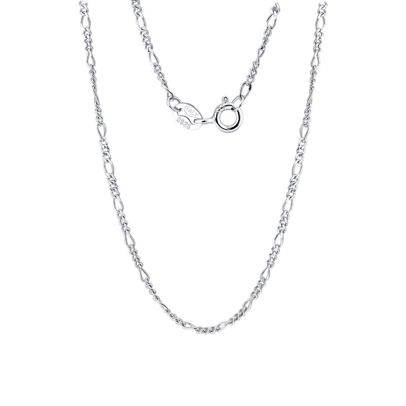 Italian Craftsmanship Sterling Silver Link Chain Necklace