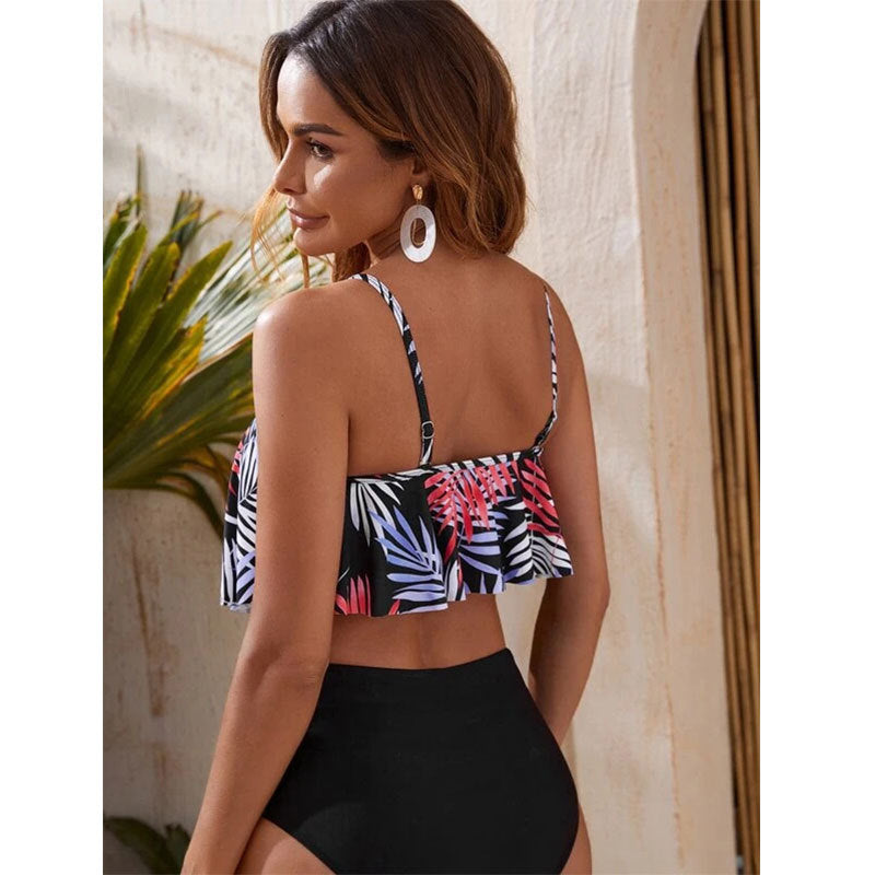 High Waist Flounce Bikini