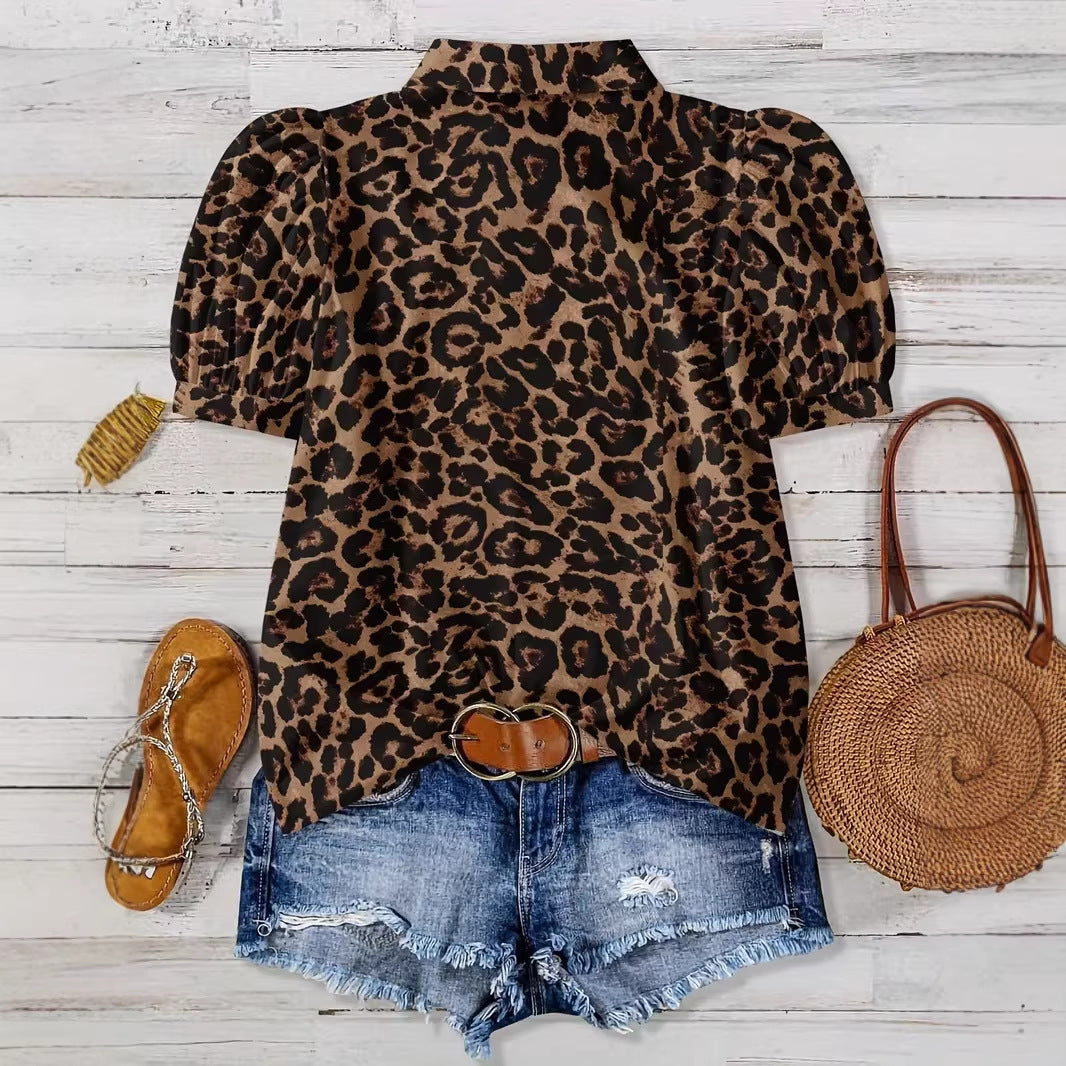 Leopard-Print Blouse