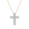 Sparkling CZ Cross Pendant Necklace