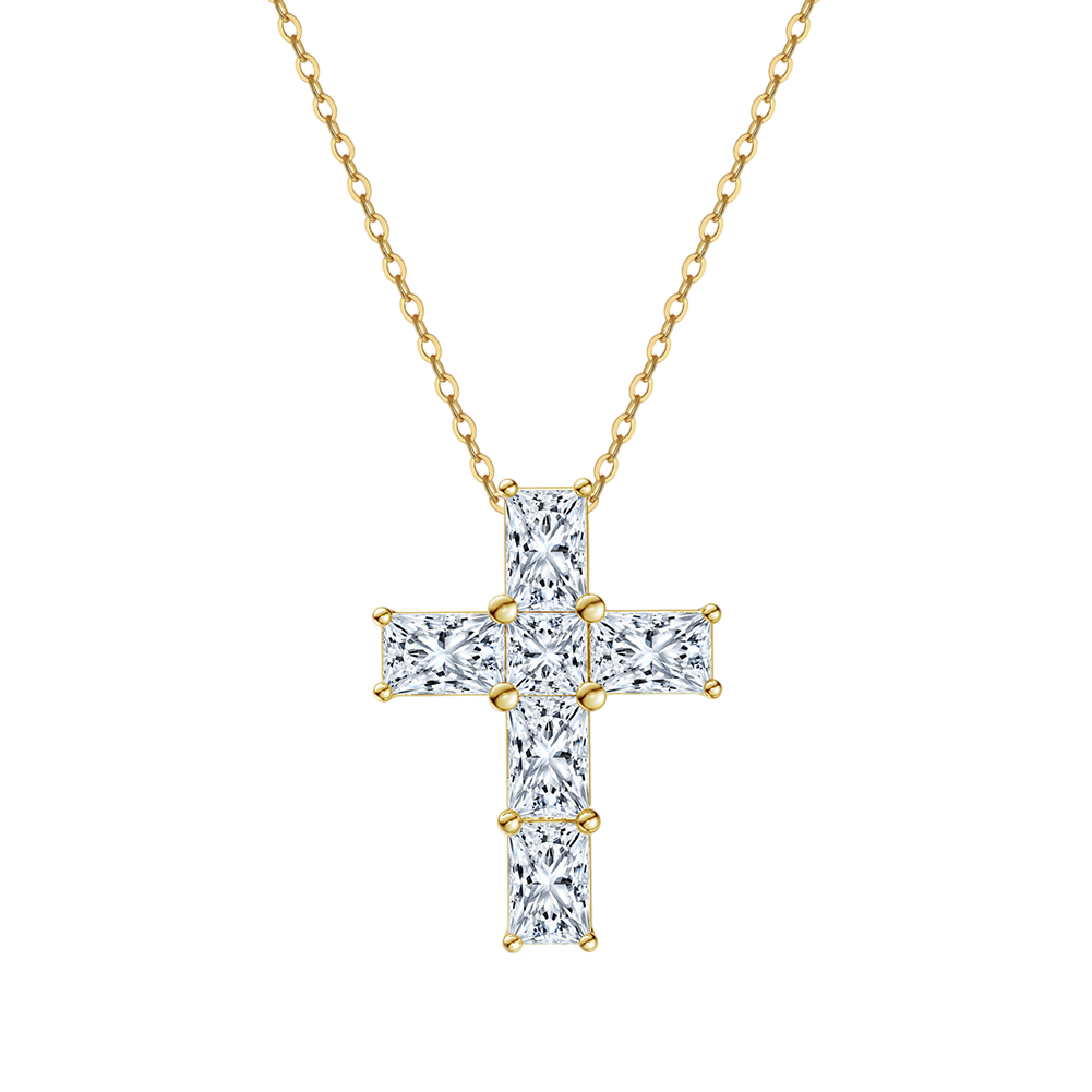Sparkling CZ Cross Pendant Necklace