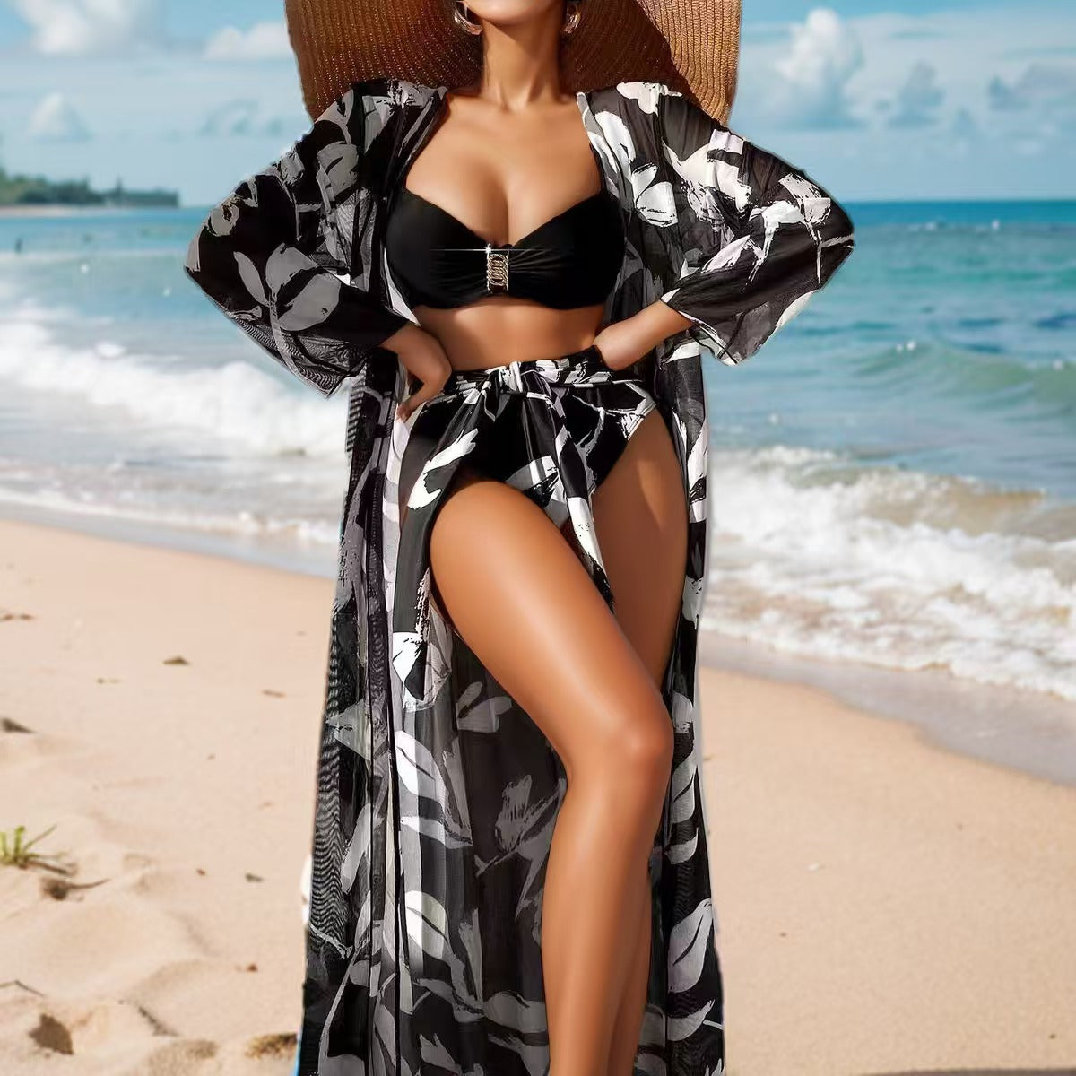 Long Shirt Bikini Set