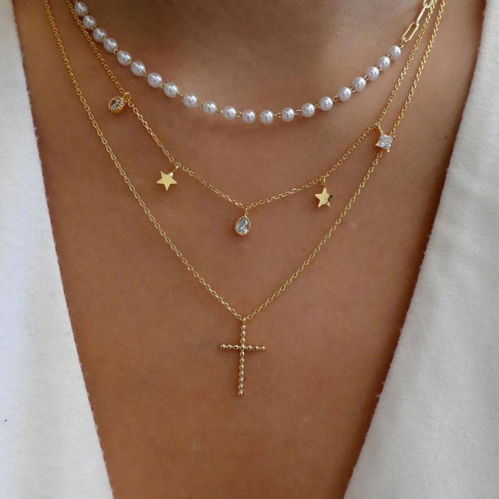 Gold Titanium Steel Necklace