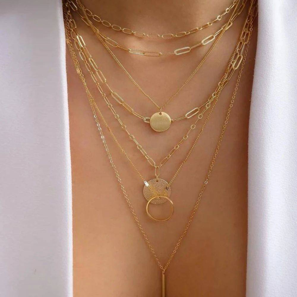 Gold Titanium Steel Necklace