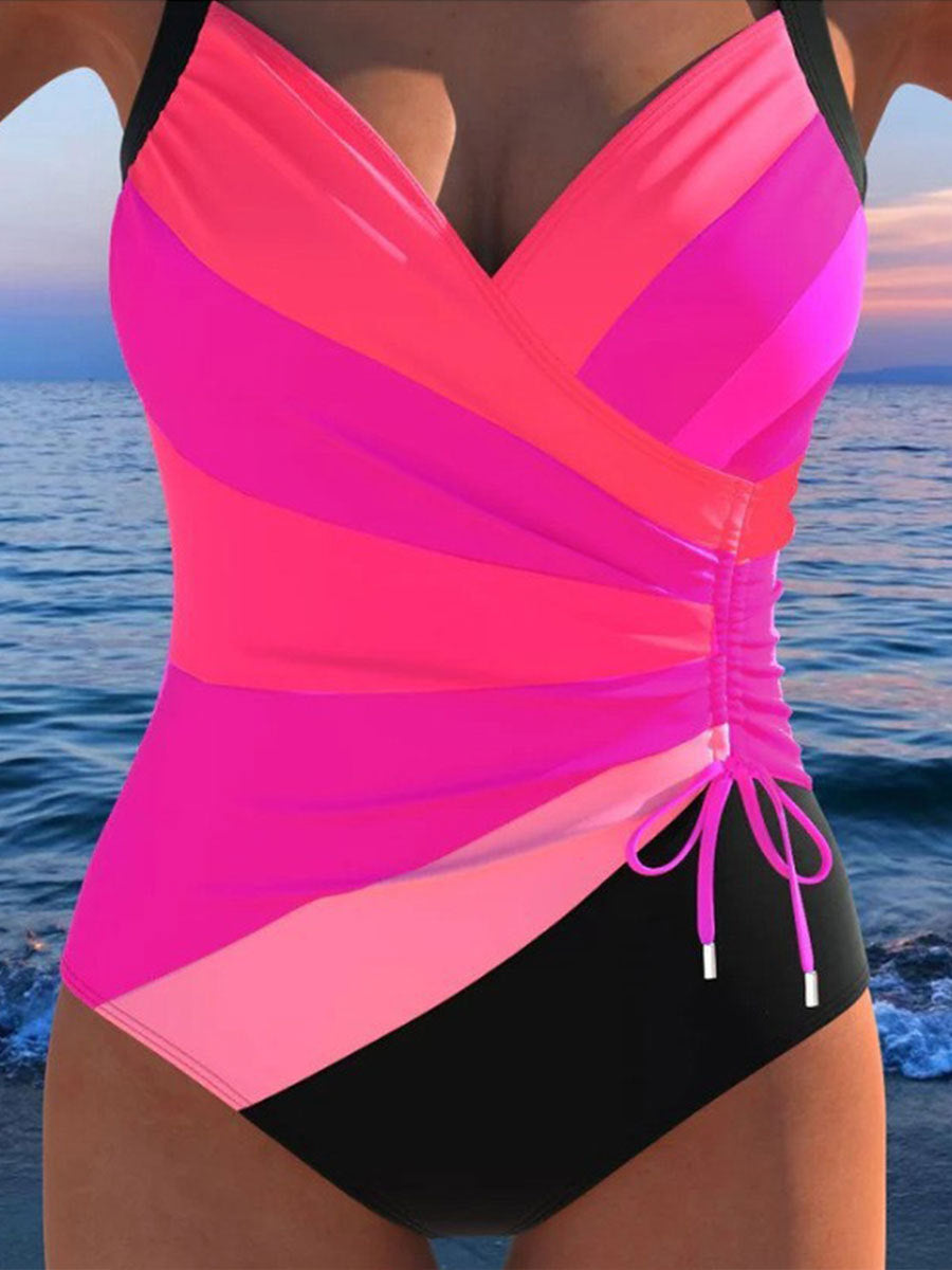 Backless Drawstring Tankini