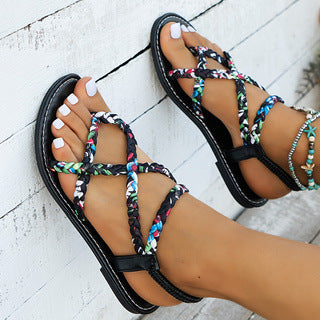 Braided Flat Sandals