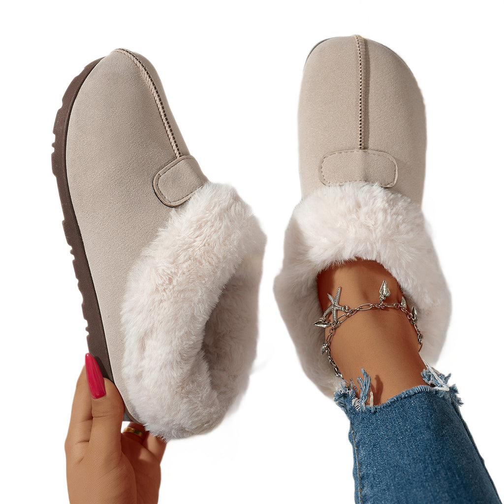 Velvet Lined Warm Cotton Slip-ons