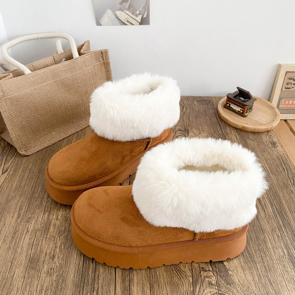 Slip-On Suede Snow Boots