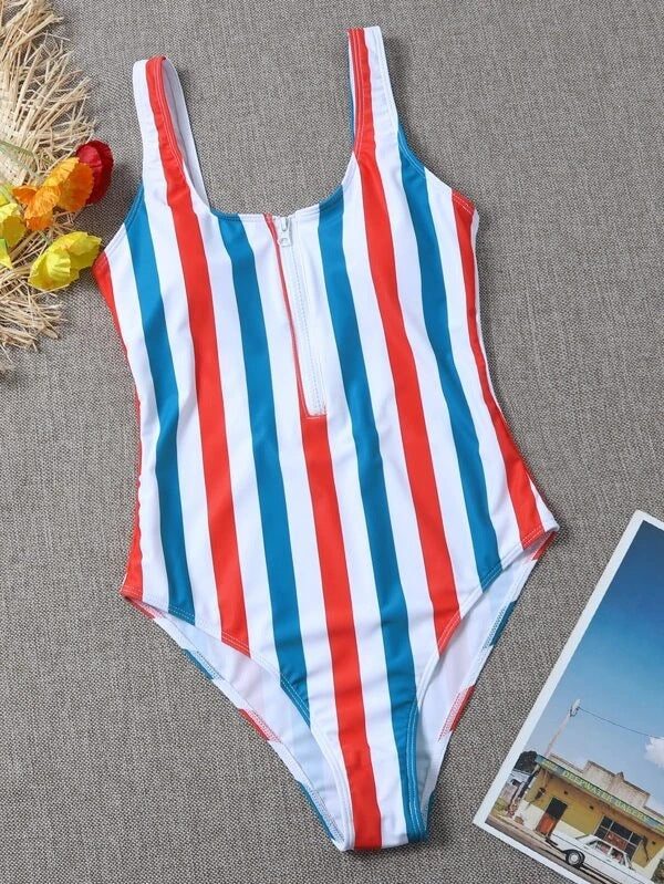 One-piece Zipper Swimsuit