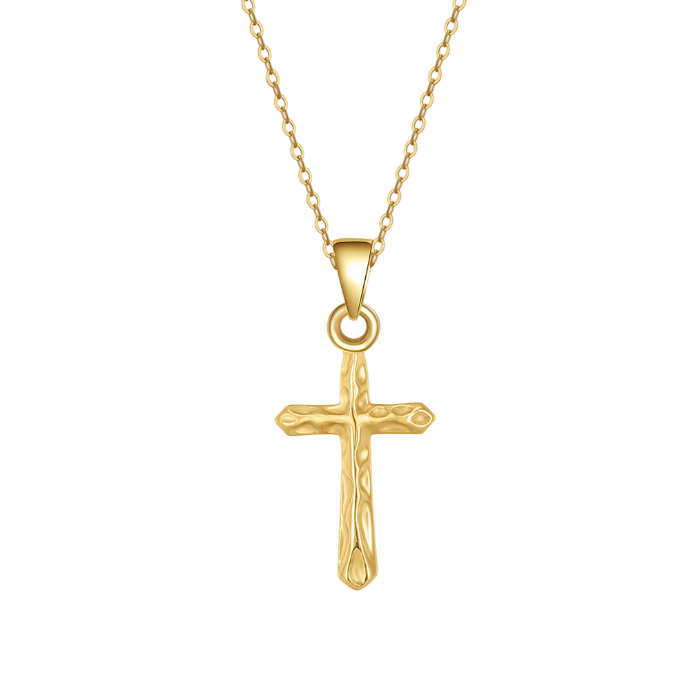 Gold Cross Sterling Silver Necklace