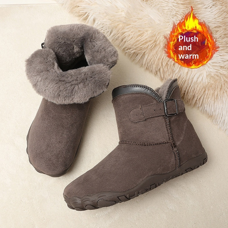 Unisex Cashmere Slip-On High-Top Winter Boots